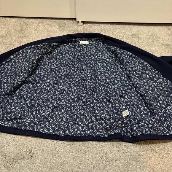 Skies Are Blue Curvy Navy Open Front Blazer Jacket Size 2X Classic Office Work - Picture 5 of 9